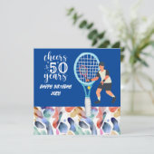 Tennis Player spielt 50. Geburtstag Tennis (Stehend Vorderseite)