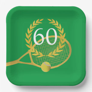 Tennis Player Thema Geburtstag Pappteller