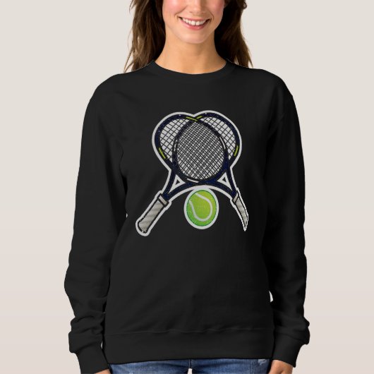 Tennis Player Valentine's Day Racket Heart Ball Lo Sweatshirt (Vorderseite)