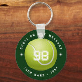 Tennis Players Sportteam Grüner Schlüsselanhänger (Vorderseite)
