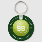Tennis Players Sportteam Grüner Schlüsselanhänger (Rückseite)