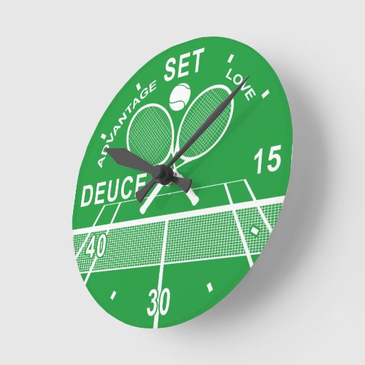 Tennis Players, Tennis Clock. Runde Wanduhr (Winkel)