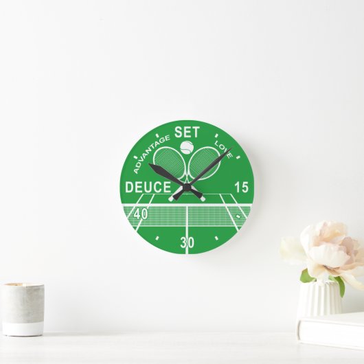 Tennis Players, Tennis Clock. Runde Wanduhr (Zuhause)