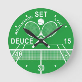 Tennis Players, Tennis Clock. Runde Wanduhr