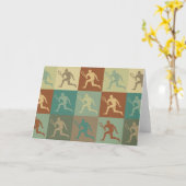 Tennis Pop Art Karte (Gelbe Blume)