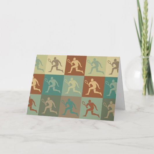 Tennis Pop Art Karte (Vorderseite)