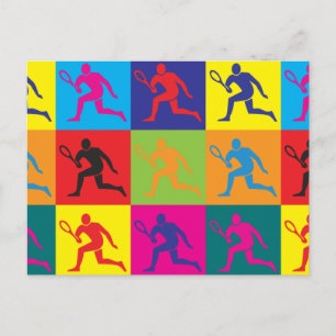 Tennis Pop Art Postkarte