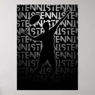 Tennis Poster   Metallische Farbe   Tennisgeschenk