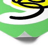 Tennis Poster mit farbenfroher Gestaltung (Ecke)