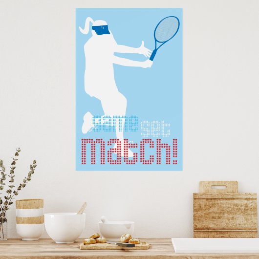 Tennis Poster - Spiel Set Match! (Küche)