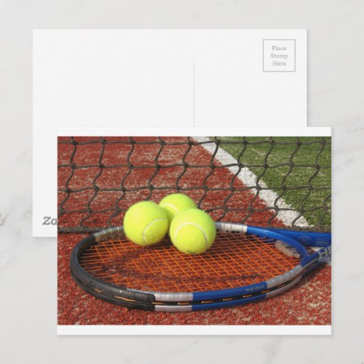 Tennis Postkarte (Vorne/Hinten)
