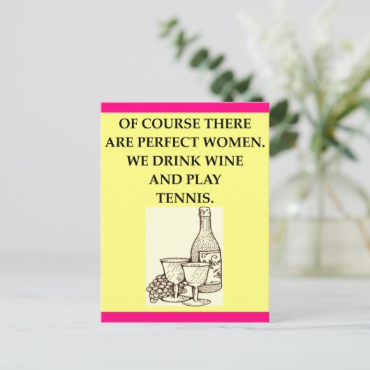 TENNIS POSTKARTE (Stehend Vorderseite)