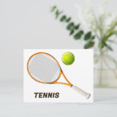 Tennis Postkarte (Stehend Vorderseite)