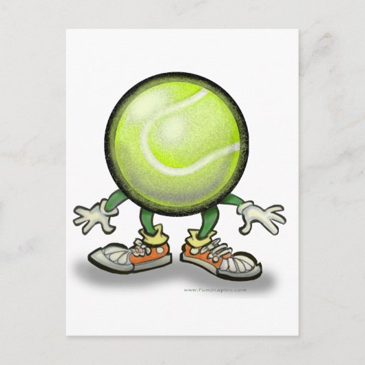 Tennis Postkarte (Vorderseite)