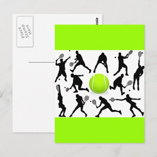 Tennis Postkarte (Vorne/Hinten)