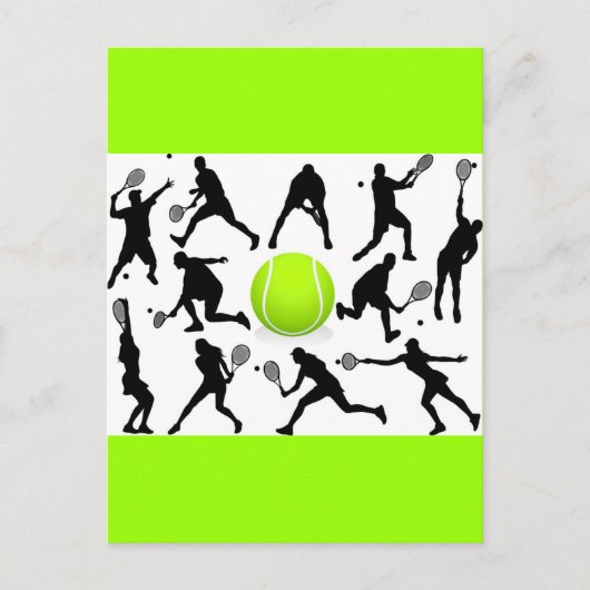 Tennis Postkarte (Vorderseite)
