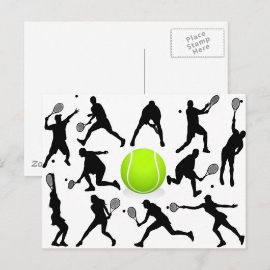 Tennis Postkarte (Vorne/Hinten)