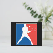 Tennis Postkarte (Stehend Vorderseite)