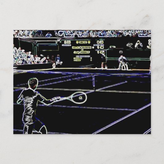 Tennis Postkarte (Vorderseite)