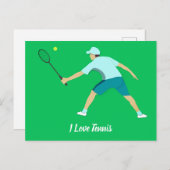 Tennis Postkarte (Vorne/Hinten)