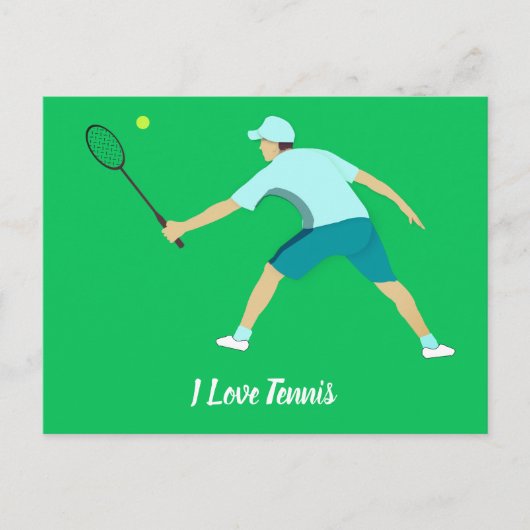 Tennis Postkarte (Vorderseite)