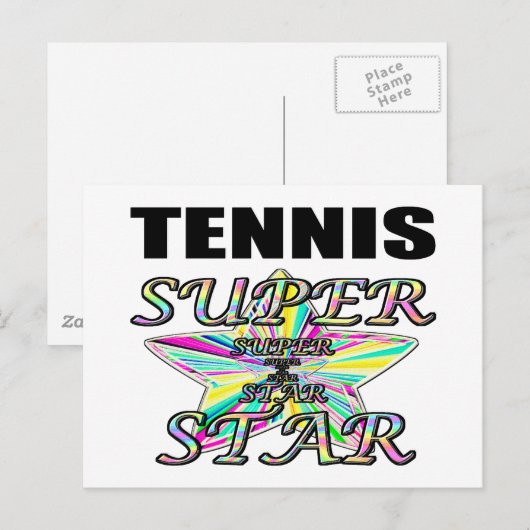 Tennis Postkarte (Vorne/Hinten)