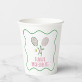 Tennis preppy bachelorette pappbecher (Vorderseite)