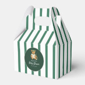 Tennis Preppy Bear Baby Dusche Geschenkschachtel (Rückseite)