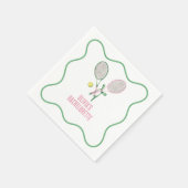 Tennis-Preppy-Junggesellinnenabschied Serviette (Ecke)