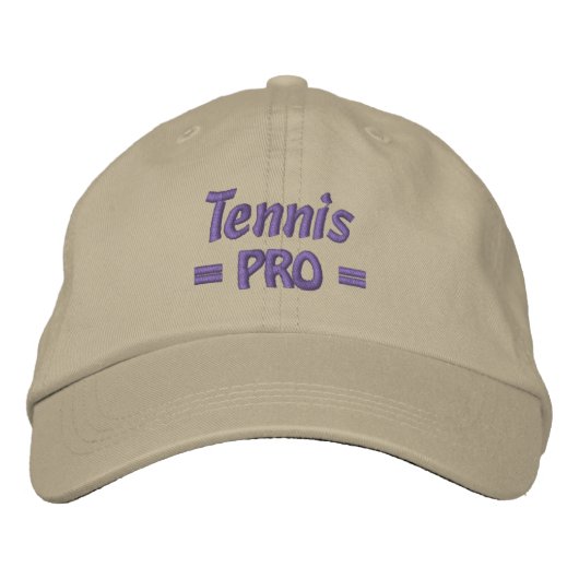 Tennis PRO Cap Bestickte Baseballkappe (Vorderseite)