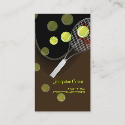 Tennis pro, Tennislehrer Visitenkarten Visitenkarte (Vorderseite)