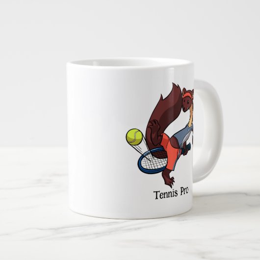 Tennis Pro Tweener Trick Shock Pine Marten Cartoon Jumbo-Tasse (Vorderseite Rechts)
