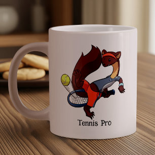 Tennis Pro Tweener Trick Shock Pine Marten Cartoon Jumbo-Tasse
