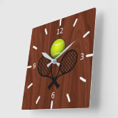 Tennis Quadratische Wanduhr (Winkel)