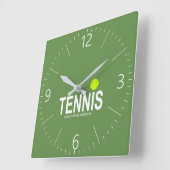 Tennis Quadratische Wanduhr (Winkel)