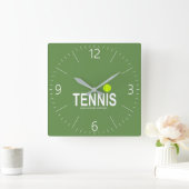 Tennis Quadratische Wanduhr (Zuhause)