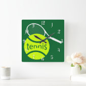 Tennis Quadratische Wanduhr (Zuhause)