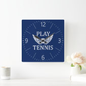 Tennis Quadratische Wanduhr (Zuhause)