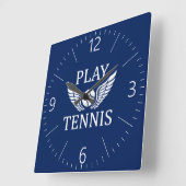 Tennis Quadratische Wanduhr (Winkel)