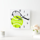 Tennis Quadratische Wanduhr (Zuhause)