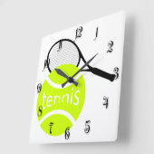 Tennis Quadratische Wanduhr (Winkel)
