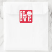 Tennis Quadratischer Aufkleber (Tasche)