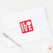 Tennis Quadratischer Aufkleber (Umschlag)