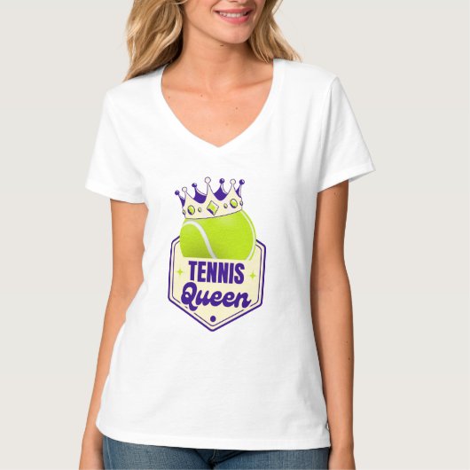 Tennis Queen - Court Style for Racket Royals T-Shirt (Vorderseite)