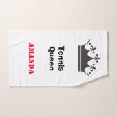 Tennis Queen modernisieren Text mit Krone Handtuch (Handtuch)