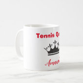 Tennis Queen modernisieren Text mit Krone Kaffeetasse (Vorderseite Links)