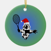 Tennis Quokka Weihnachtsdekoration Keramik Ornament (Vorne)