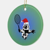 Tennis Quokka Weihnachtsdekoration Keramik Ornament (Links)
