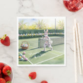 Tennis Rabbit Player Osterfeier am Platz Serviette (Beispiel)