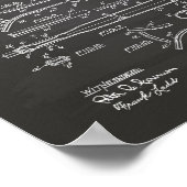 Tennis Racket 1916 Patentart - Chalkboard Poster (Ecke)